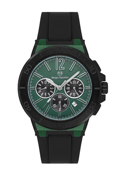 Sergio Tacchini سوار سيليكون ST.1.10458-5 وظائف نشطة مقاومة للماء لون أسود لل...