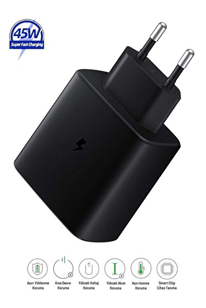 HANPORIUM Samsung Galaxy A34 5G Uyumlu 45W Type-C Super Hızlı Şarj Cihazı Adaptör - İthalatçı Garantili