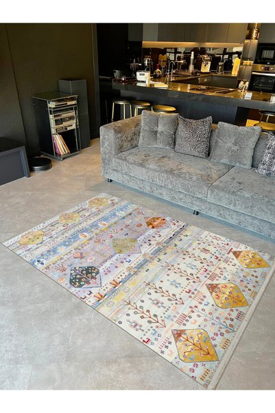 Rugs Modern Halı Barcelona Collection Multicolored Traditional Patterned Mode...