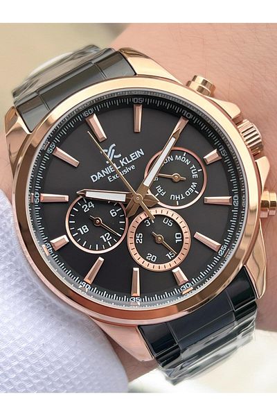 Daniel Klein 30 Mt Water Resistant Men's Wristwatch - 2 Years Warranty, Functions Active Fdk.10587F5