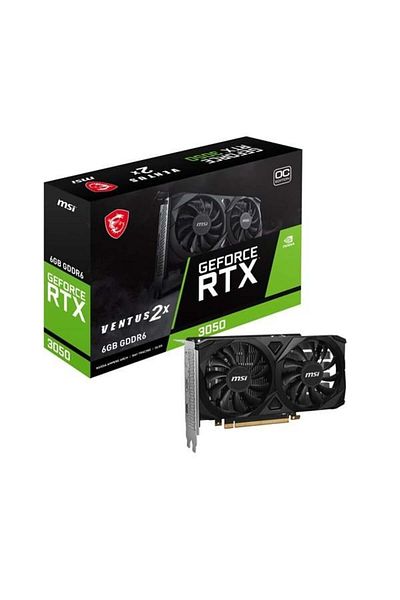 MSI Rtx3050 Ventus 2X E to 6Gb Gddr6 96-Bit Hdmi-Dp Pcie 4.0 Video Card