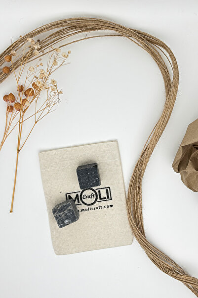 Moli Craft Mermer Desenli Tekli Puro Küllüğü Ve 1 Adet  Bardak Altlığı 2 Adet Viski Taşı 1 Adet Mumluk