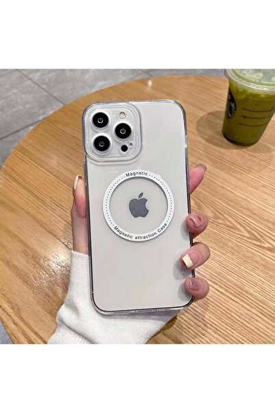 Miscase İphone 14 Pro Magsafe Uyumlu Şeffaf Telefon Kılıfı