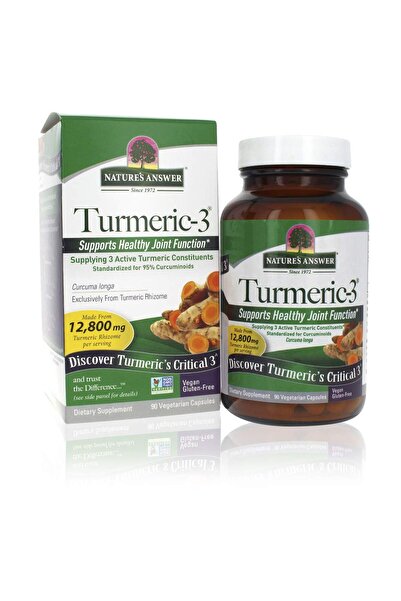 Natures Answer كركم 3 12800 مجم 90 كبسولة نباتية
