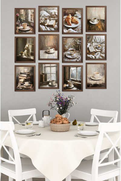 kutuTR Dekorize Mdf Tablo Seti 12 Parça 3 mm - Mutfak İçin Duvar Dekoru Mtf12