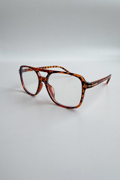 DSN Tomy Women's Blue Light Protection Leopard Frame
