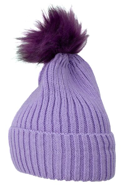 Oppland Women's Winter Thick Pompom Beret Cotton Folded Keep Warm Stretchy Windproof Comfortable