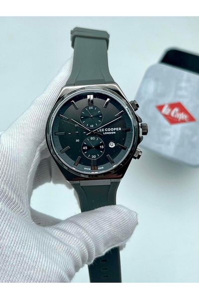 Lee Cooper Men's Watch New Season Silicone Gray Color Function with Calendar