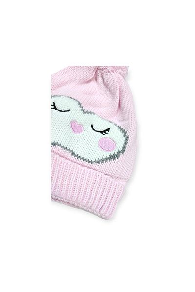 SeaBubbles Baby Girl Knitwear Beret with Eyelashes