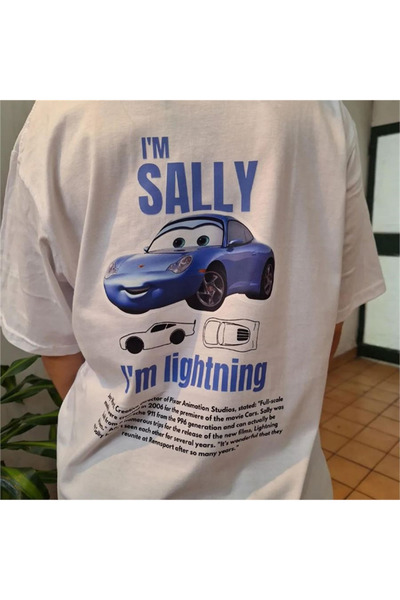 Karakedi Mașini albe I'm Sally - I'm Lightning Tricou unisex