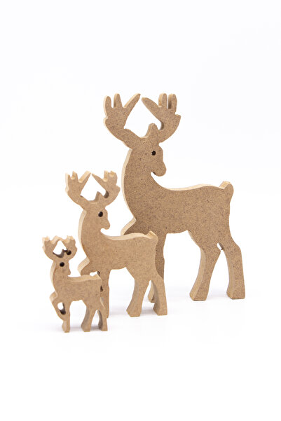 na neşeli ahşap Ahşap Geyik Takımı, Wooden Deer Set, Ahşap Dekor.boyama Etkin...
