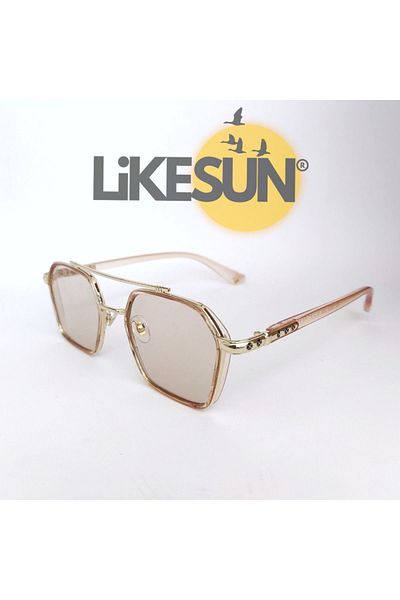 RAPHAEL JR Honey Color Metal Frame - Men's and Women's Sunglasses, Uv400 Protected