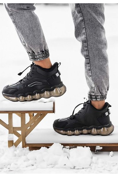 KCMN Cool Edi Air Bosst Ορθοπεδική Σόλα Unisex Παιδικά Μποτάκια Μαύρα
