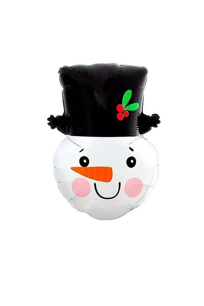 parti sürprizi Snowman Foil Balloon with New Year's Party Hat 1 Piece