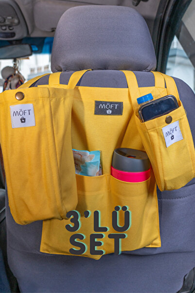 MÖFT 3'LÜ ARAÇ BAGAJ KOLTUK DÜZENLEYİCİ ORGANIZER TOPARLAYICI TÜM ARAÇLARA UYGUN