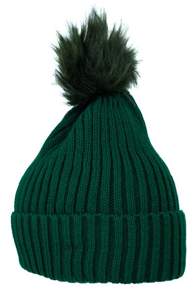 Ottoland Women's Winter Thick Pompom Beret Cotton Folded Keep Warm Stretchy Windproof Comfortable