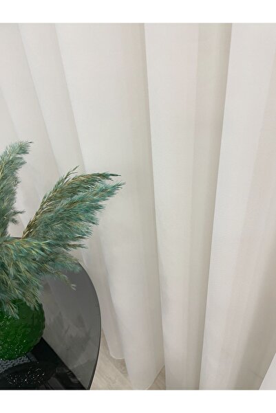 Brillant Crepe Tulle Soft Textured 1/3 Sik Pleat - Ecru Tulle Curtain