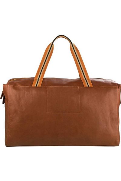 Hidesign TUBMAN Duffel Travel Bag, Genuine Leather, Tan, Weekender & Overnight Bag