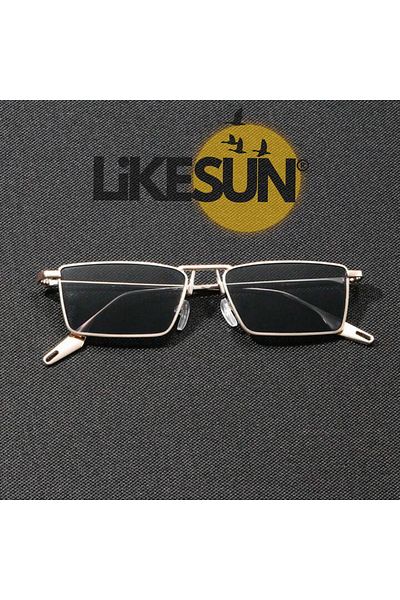 RAPHAEL JR UV400 Brown Vintage Rectangular Sunglasses