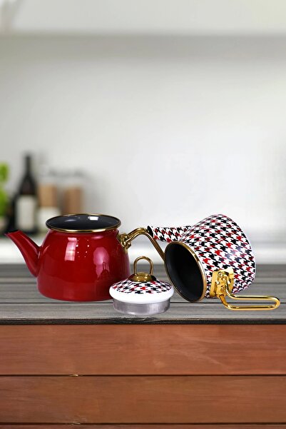 PR HOME Forte Red Mini Model - Enameled Teapot