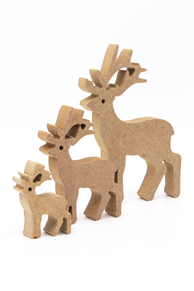 na neşeli ahşap Ahşap Geyik Takımı, Wooden Deer Set, Ahşap Dekor.boyama Etkin...