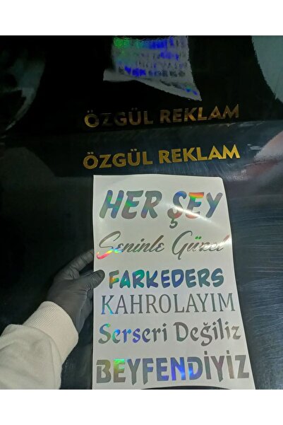 3M Araba Arka Cam Yazıları Araç Sticker /  Hologram Sticker / Motor Sticker / Motor Etiket