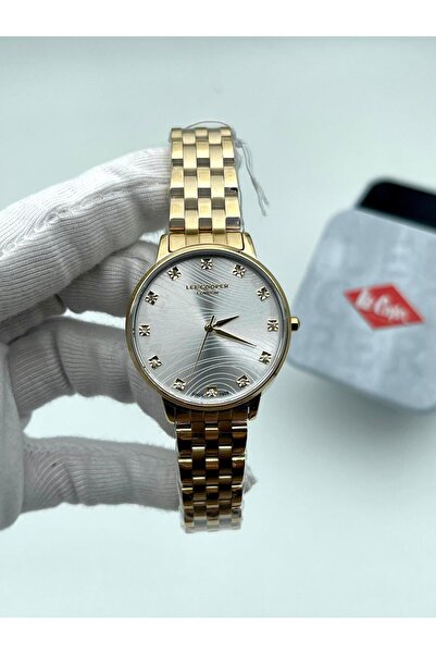 Lee Cooper Women's Wristwatch New Season Steel Band Gold Color Stone-Encrusted Bracelet Gift