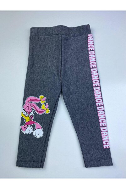 Sparrow Laurel Kız Çocuk Dance Tavşan Baskılı Şardonlu Tayt,İçi Polarlı Tayt