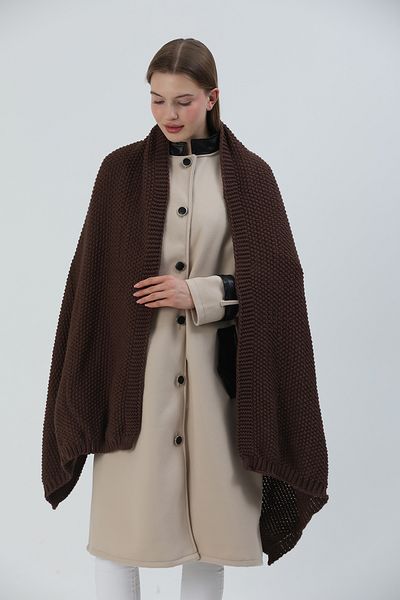 Sheilar Brass Knit Knitwear Shoulder Shawl