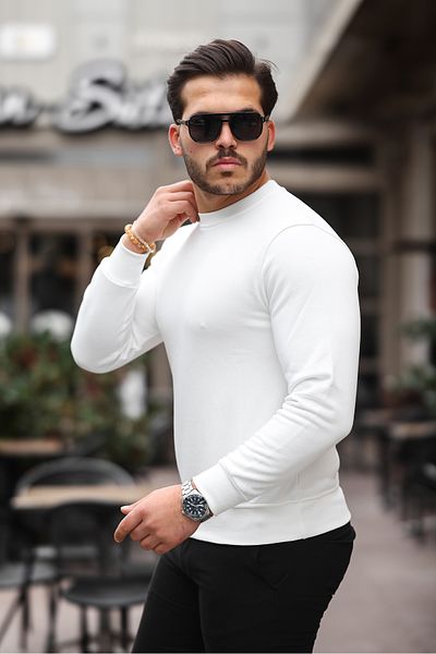 MODA Crew Neck Basic Triplet Diagonal Quality Fabric Sweatshirt