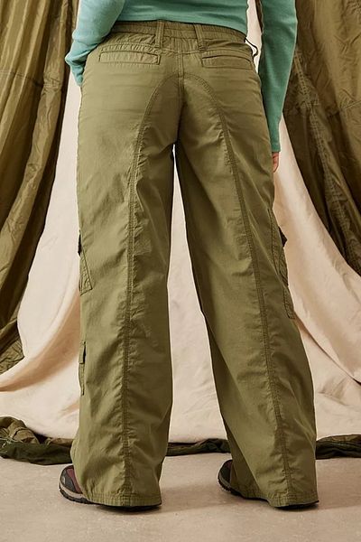 september island Khaki Parachute Fabric Cargo Pants