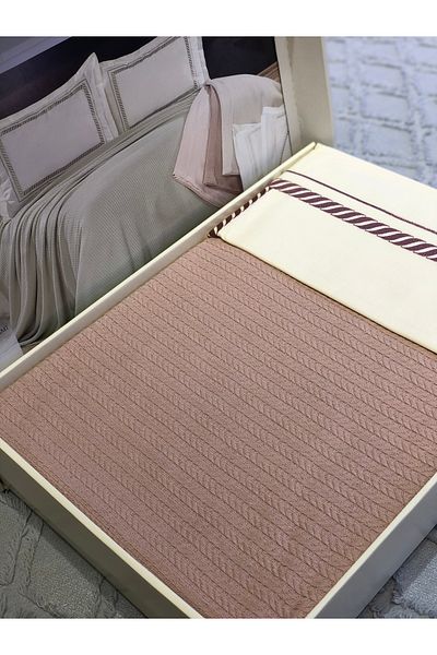 Miss Bella Double 4 Piece Embroidered Pique Set Powder