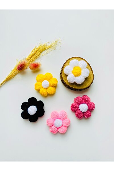 seyranat 5-компонентен цветен модел за плетене на маргаритка - 4 см метална ф...