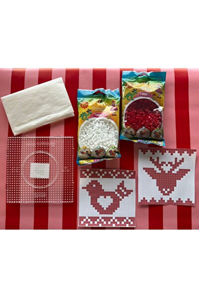 BibuPunch Hama Boncuğu Seti - Geyik ve Kuş (Yılbaşı Temalı)