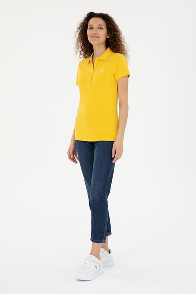 U.S. Polo Assn. Tricou de bază cu gât polo pentru femei 1805514