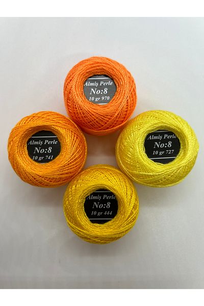 ALMİŞ Almiş Perle Etamin-Cross-Stitch 4 Thread Set (10 Gr-No:8)