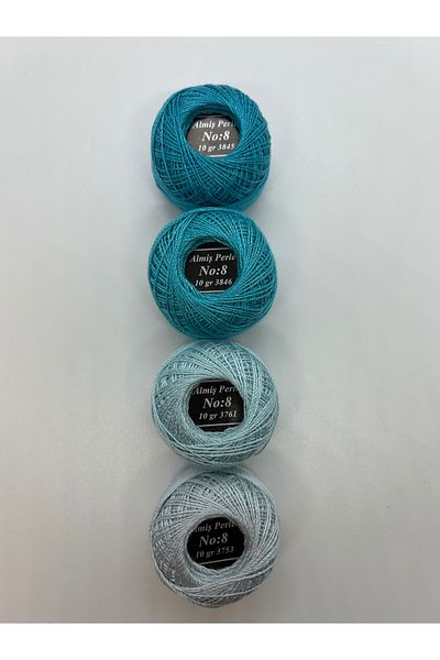 ALMİŞ Almiş Perle Etamin-Cross-Stitch 4 Thread Set (10 Gr-No:8)