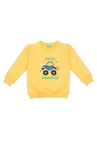 Luggi Baby Crew Neck Baby Boy Sweatshirt and Sweatpants Bottom Set of 2