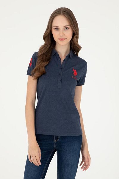 U.S. Polo Assn. Tricou de bază cu gât polo pentru femei 1806733