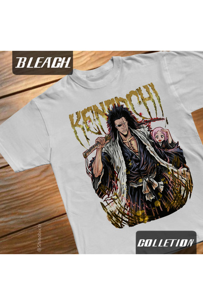SHINOBIX تي شيرت بليتش أنيمي كينباتشي زاراكي كبير الحجم
