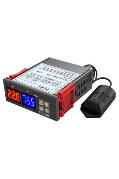 SANEC STC-3028 24V LCD Ekranlı Nem Sıcaklık Kontröl Termostatı
