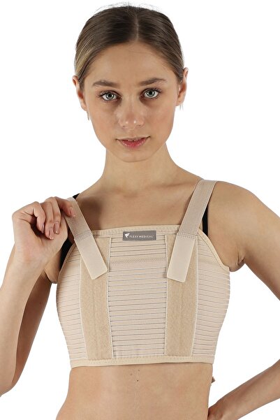 Flexy Medical Breast Cage Surgery Corset - Underwire Supported Pre-Surgical and Post-Surgical Rib Fracture Protection