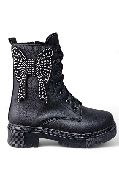 MİYA Cizme pentru fete cu pietre strălucitoare și blană - impermeabile, cusut...