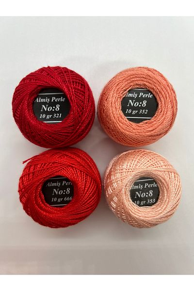 ALMİŞ Almiş Perle Etamin-Cross-Stitch 4 Thread Set (10 Gr-No:8)