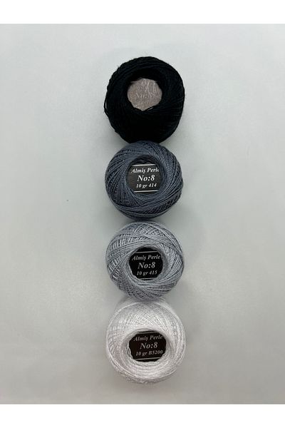 ALMİŞ Almiş Perle Etamin-Cross-Stitch 4 Thread Set (10 Gr-No:8)