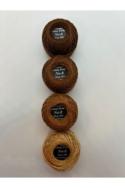 ALMİŞ Almiş Perle Etamin-Cross-Stitch 4 Thread Set (10 Gr-No:8)