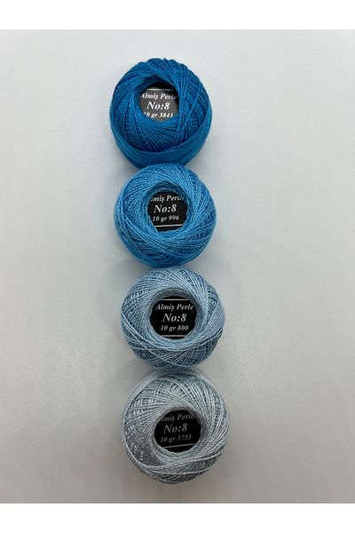 ALMİŞ Almiş Perle Etamin-Cross-Stitch 4 Thread Set (10 Gr-No:8)