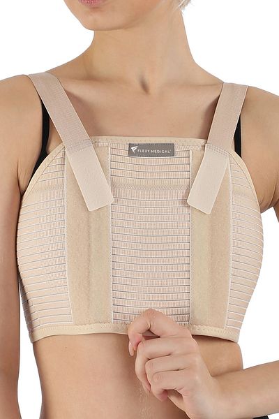 Flexy Medical Breast Cage Surgery Corset - Underwire Supported Pre-Surgical and Post-Surgical Rib Fracture Protection