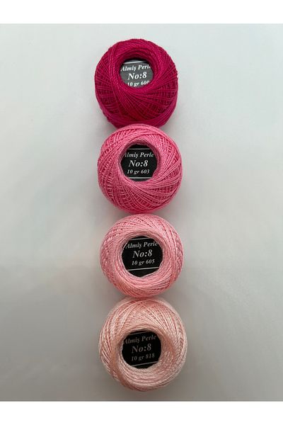ALMİŞ Almiş Perle Etamin-Cross-Stitch 4 Thread Set (10 Gr-No:8)