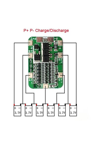 SANEC 6s 12a 22.2v Li-ion Bms Pcm Pil Koruma Levhası Için Licoo2 Limn2o4 Deng...